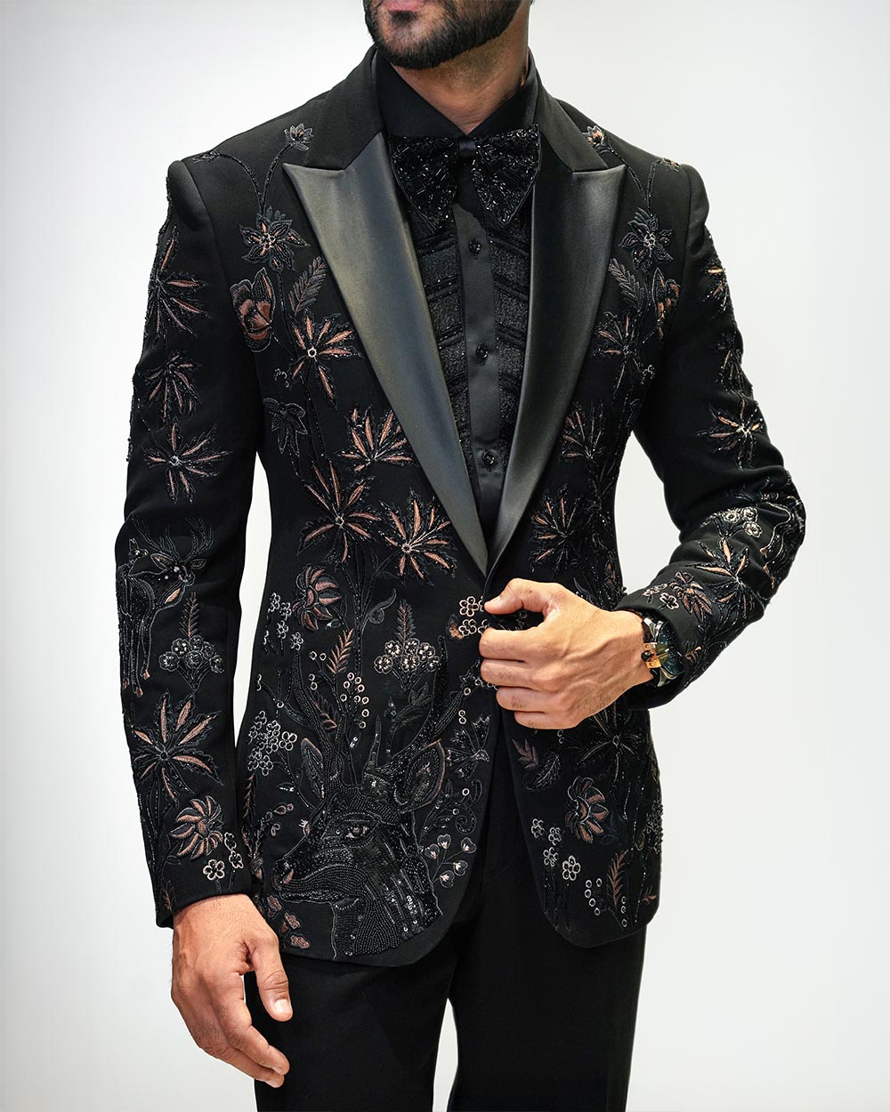 Jungli Inspired Tuxedo Suit - Image 4